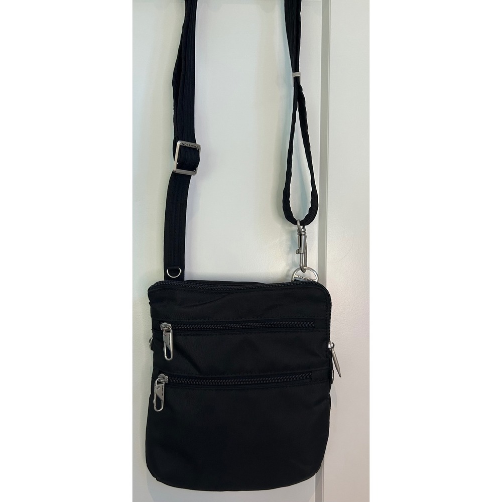 Travelon‎ Anti-Theft Crossbody Bag Black Nylon RFID Blocking Multi-Pocket Secure